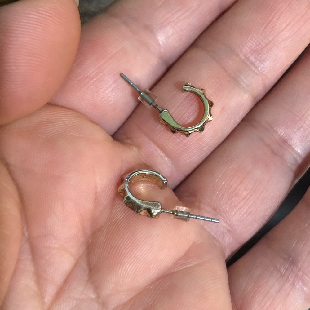 Gold Knot Hoop Earrings - Picture 5 of 5